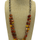 Butterscotch Amber and Carnelian Pendant Necklace