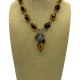 Wheat Lux Faceted Amber Y-Necklace