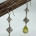 Crinkled Silver & Faceted Citrine Drop Earrings