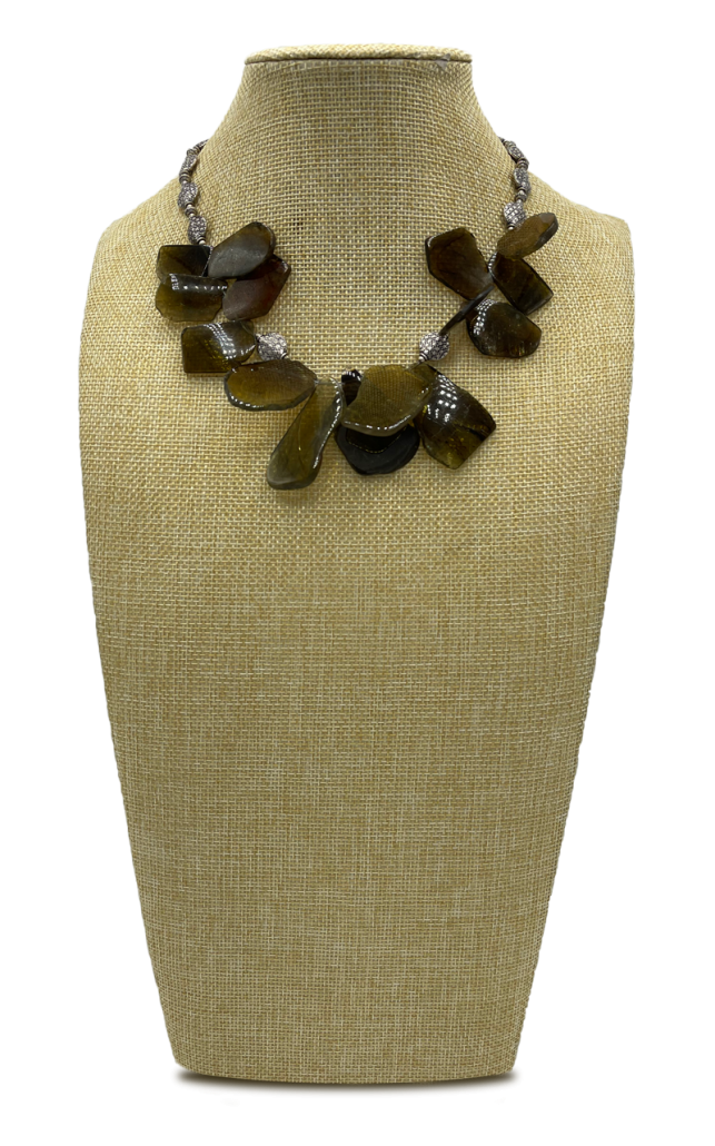 Sea Pebbles Tourmaline Collar Necklace 1 Sea Pebbles Tourmaline Collar Necklace