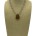 Sand Sterling Silver Cable Necklace with Rutilated Quartz Pendant