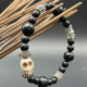 Serengeti - black onyx with white skull and sterling silver